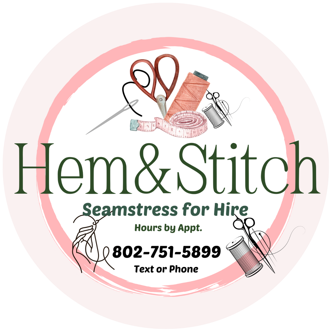 The Hem & Stitch Studio - Do you need a seamstress? Bring your imagination, your alterations, your projects, any dressmaking needs, design work and... what else you have.